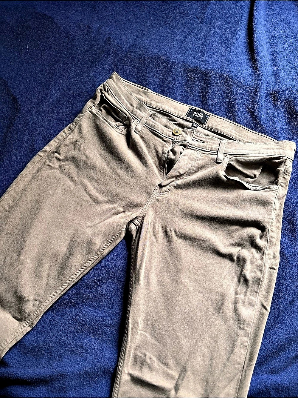 Paige Federal Skinny Pants in Brown Waist 34 Like New